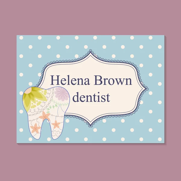 Cartão de visita vintage para dentista —  Vetores de Stock