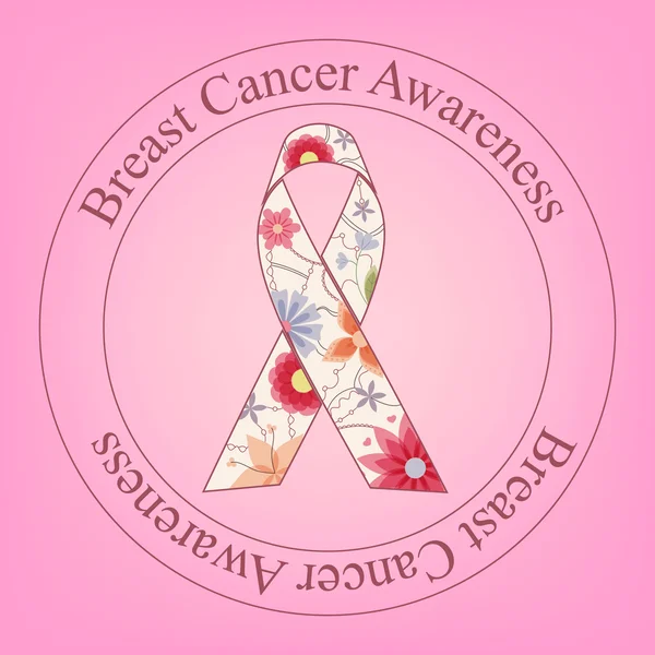 Sello de conciencia de cáncer de mama con cinta pintada vintage — Archivo Imágenes Vectoriales