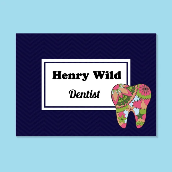 Cartão de visita para dentista —  Vetores de Stock