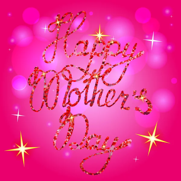 Happy mothers day on bokeh background — Stock Vector