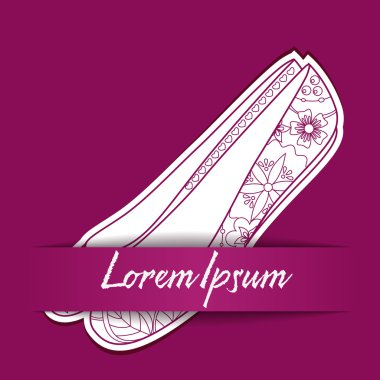 Bale ayakkabıları ile kağıt arka plan