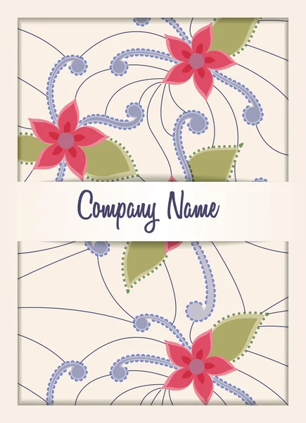 Floral business crad — Stockvector