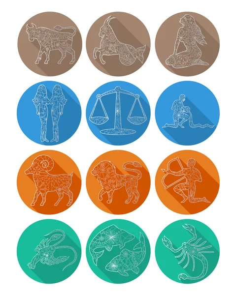 Płaskie ikona znak zodiaku Skorpion — Wektor stockowy