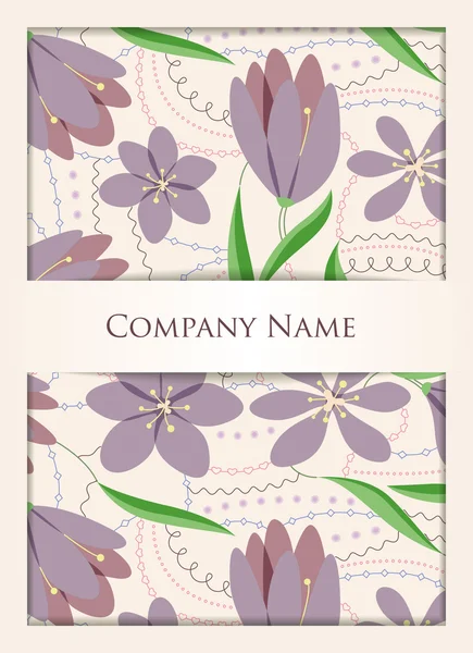 Floral business crad — Stockvector