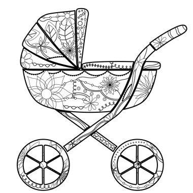 Siyah bebek arabası