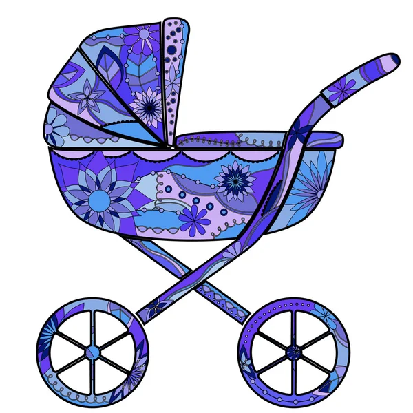 Garçon bébé chariot — Image vectorielle