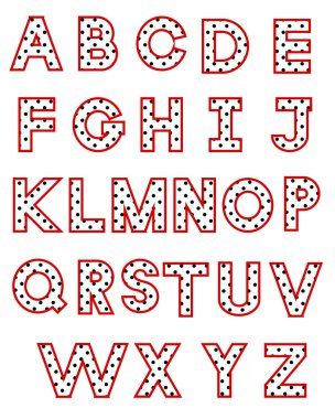 Beyaz puantiyeli alfabesi