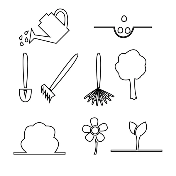 Garden icons — Stock Vector