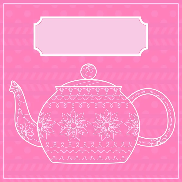 Teekanne Hintergrund — Stockvektor