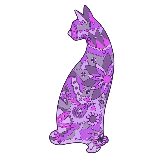 淡紫色的猫 — 图库矢量图片