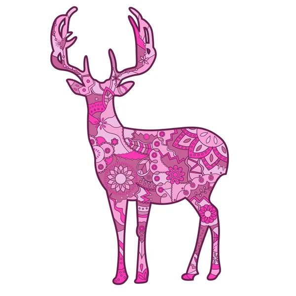 粉红色的鹿 — 图库矢量图片