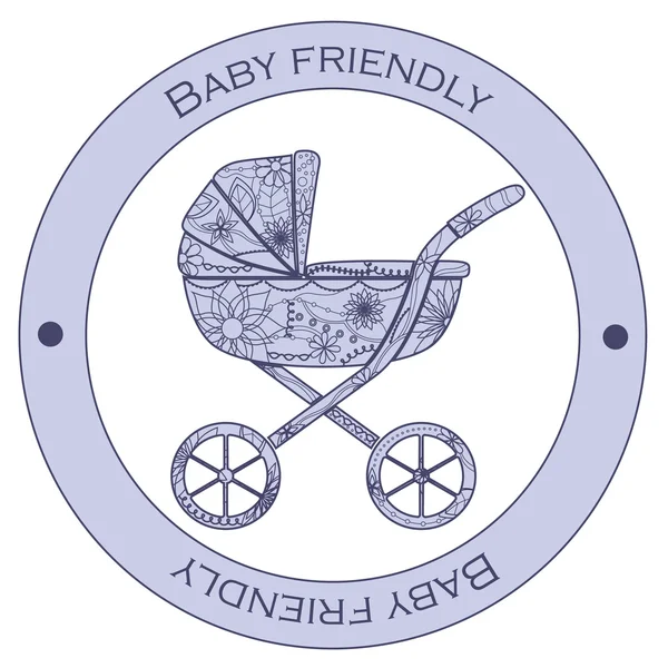 Baby friendly klistermärke — Stock vektor