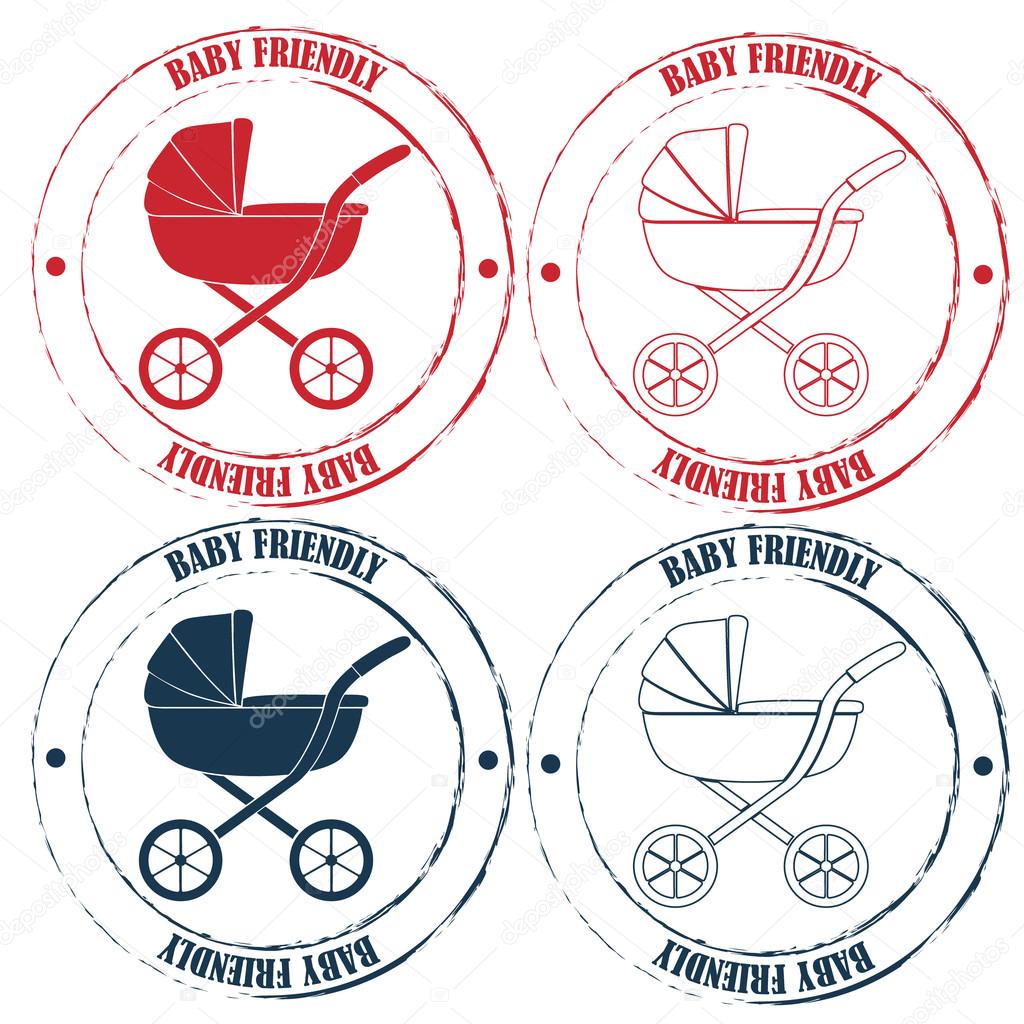 Baby friendly stamps retro