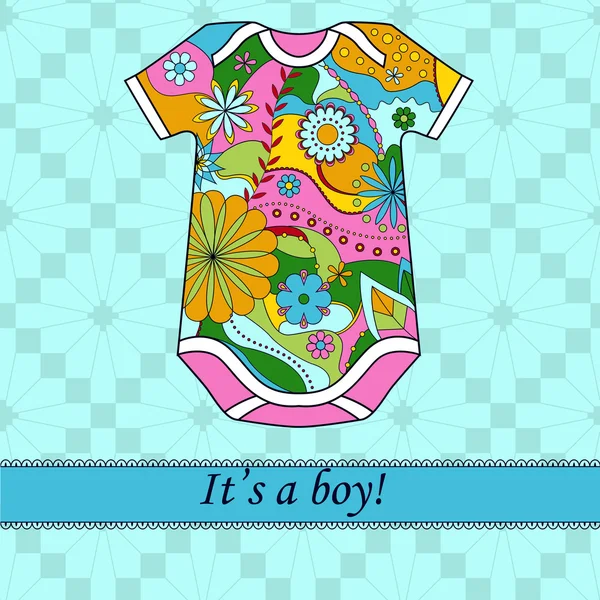 It's a boy card with colorful body — Stock Vector