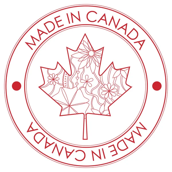 Made in Canada stamp — Stock Vector