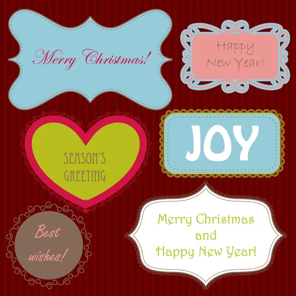 Set of christmas ng new year banners — Stock Vector