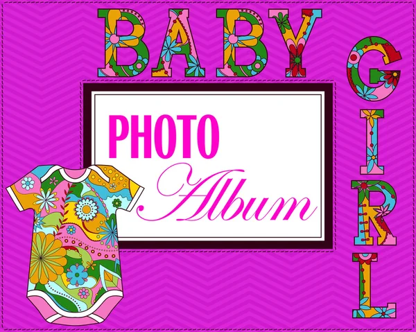 Baby photo album cover — Stock Vector