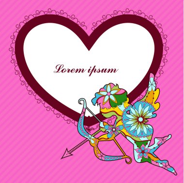 Aşk tanrısı ile arka plan