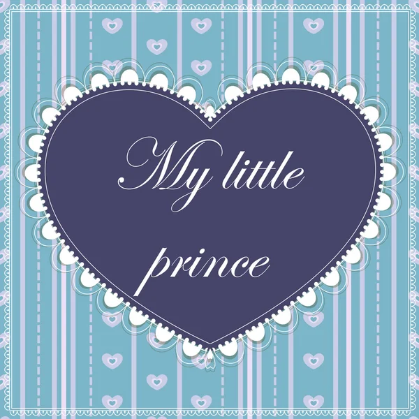 My little prince card — Stock Vector