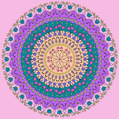 Renkli yuvarlak süslü