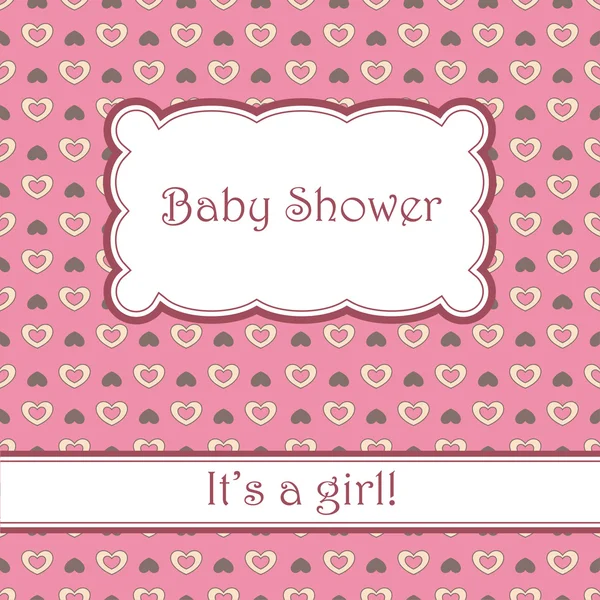 Sfondo con cuori baby shower — Vettoriale Stock