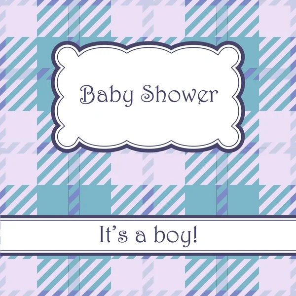 Sfondo con plaid baby shower — Vettoriale Stock