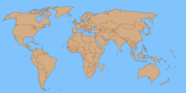 Kontur Dünya Haritası