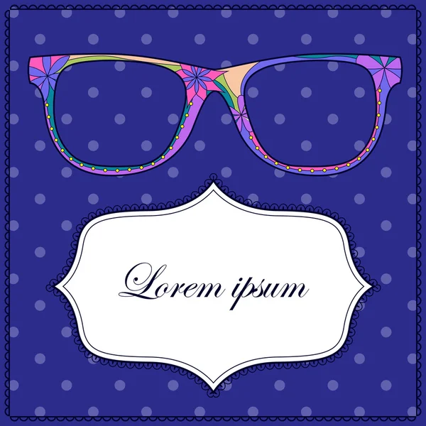 Fondo con gafas silueta pintada — Vector de stock