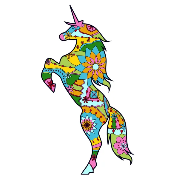 Tek boynuzlu at çocuklar için renkli