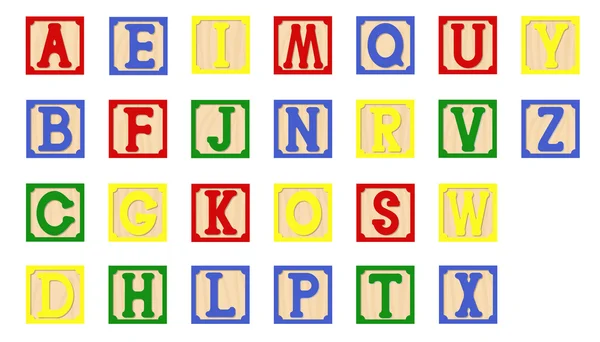 Bambini cubi alfabeto Grafiche Vettoriali