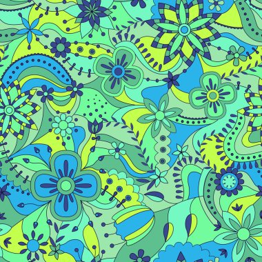 Çiçekli, soyut, pürüzsüz desen