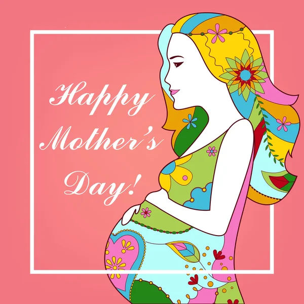 Happy mother's day card — Stock Vector