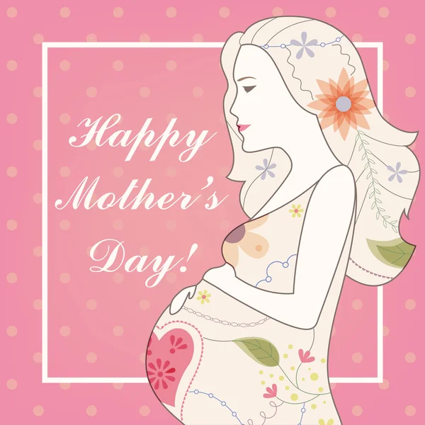 Happy mother's day card vintage — Stock Vector