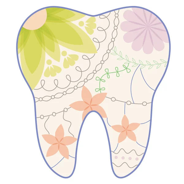 Silhueta dentária vintage —  Vetores de Stock