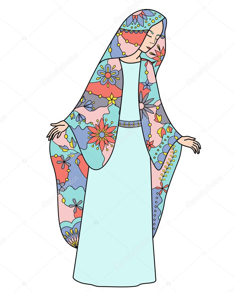 Virgin Mary colorful