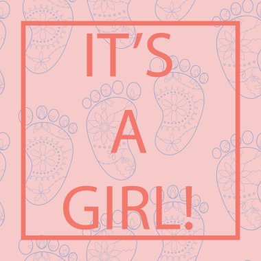 Onun bir kız kartı gül quarz renk çerçeve ile