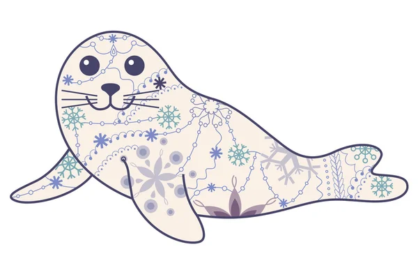 Cucciolo di foca vintage Grafiche Vettoriali