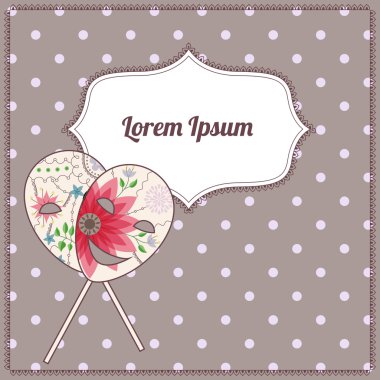 vintage thetrical maskeleri ile arka plan