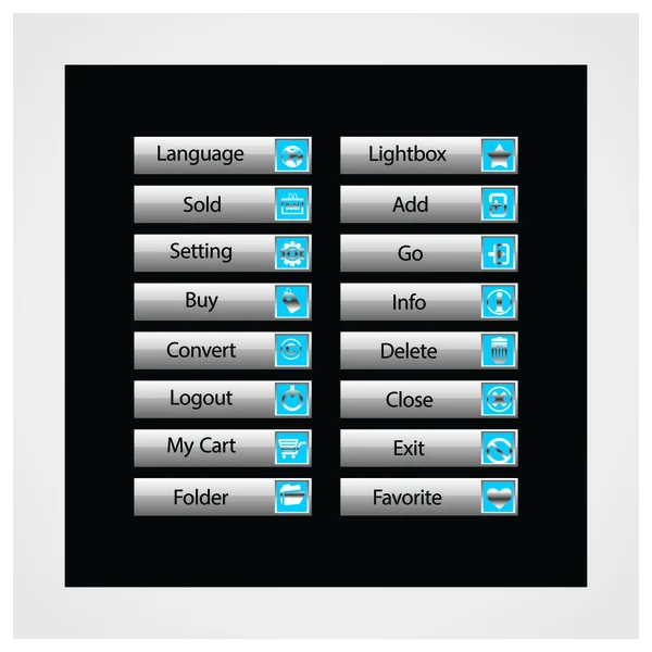 Pulsanti vettoriali Web Design Tema — Vettoriale Stock