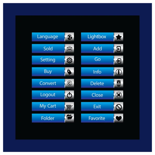 Botones de diseño web Tema — Vector de stock