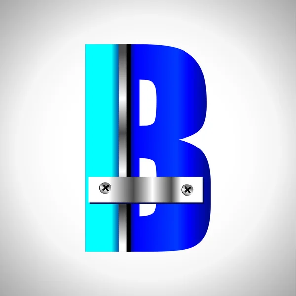 Μπλε μεταλλικό γραμματοσειρές — Διανυσματικό Αρχείο