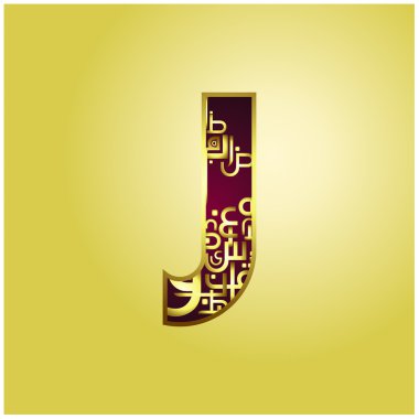 Dekoratif altın yazı tipi