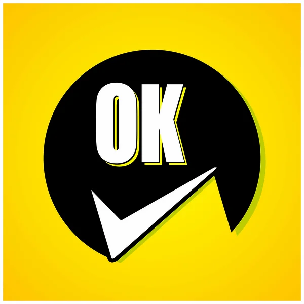 OK pictogram — Stockvector