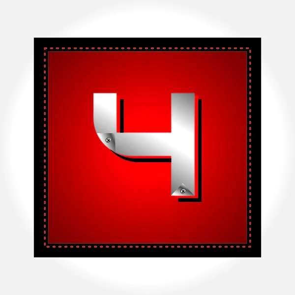 Червоний колір блискучого шрифту — стоковий вектор