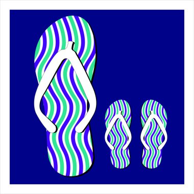 Set renkli flip flop