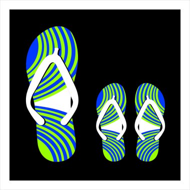 Set renkli flip flop