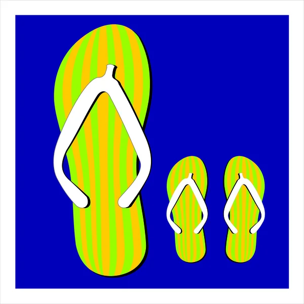 Kleurrijke flip flops set — Stockvector