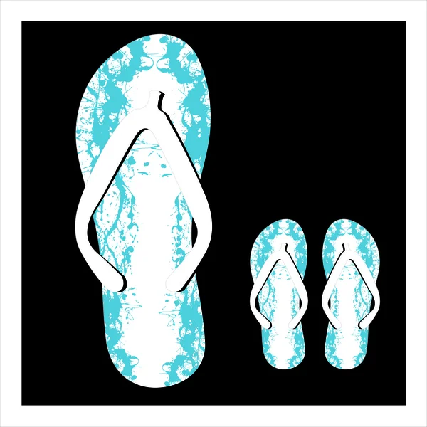 Színes flip flops készlet — Stock Vector