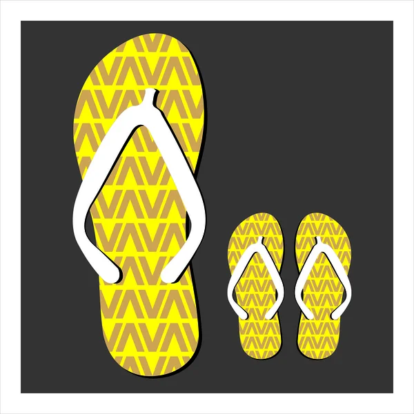 Színes flip flops készlet — Stock Vector