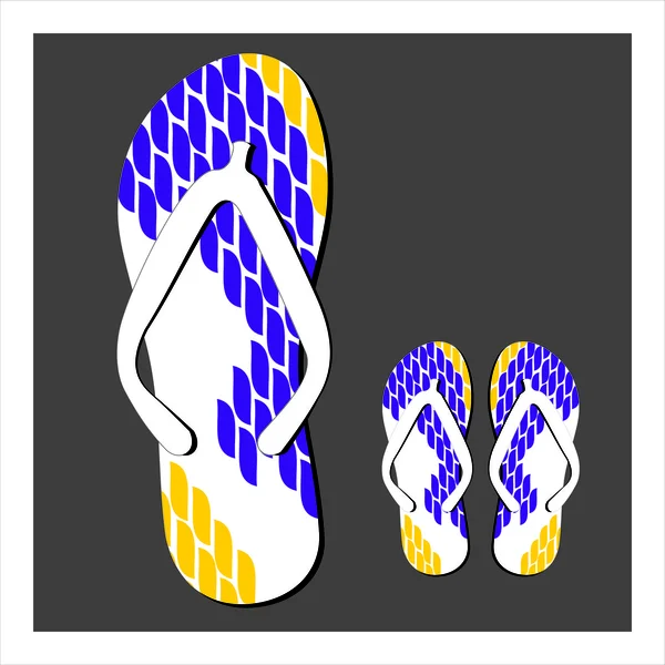 Színes flip flops készlet — Stock Vector